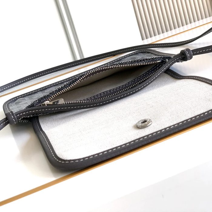 GOYARD 5509 グレー 斜め掛けバッグ、封筒バッグ、ハンドバッグ 小 20.5x14x2.5cm サイズ:20.5x14x2.5cm