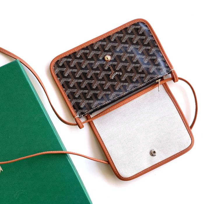 GOYARD 5509 ブラウン 斜め掛けバッグ、封筒バッグ、ハンドバッグ 小 20.5x14x2.5cm サイズ:20.5x14x2.5cm