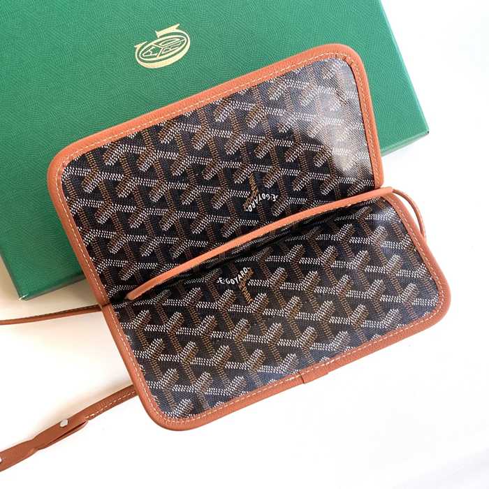 GOYARD 5509 ブラウン 斜め掛けバッグ、封筒バッグ、ハンドバッグ 小 20.5x14x2.5cm サイズ:20.5x14x2.5cm