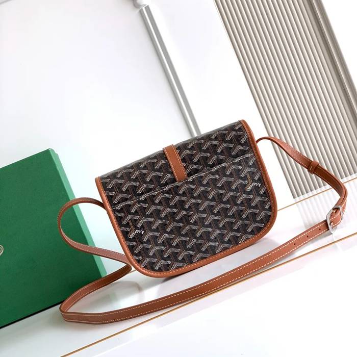 GOYARD 9202 ブラウン 斜め掛けバッグ、ハンドバッグ 小 22x16cm サイズ:22x16cm