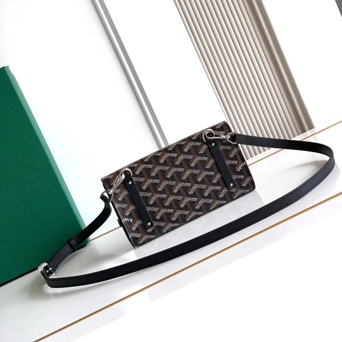 GOYARD 6112 レザー 斜め掛けバッグ、ハンドバッグ、木製バッグ モンテカルロ、木製、レザー サイズ:9X3.3X10cm