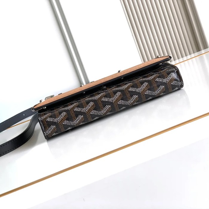 GOYARD 6112 レザー 斜め掛けバッグ、ハンドバッグ、木製バッグ モンテカルロ、木製、レザー サイズ:9X3.3X10cm