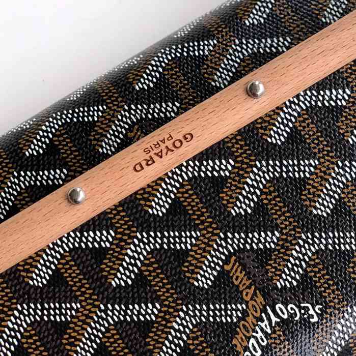 GOYARD 6112 レザー 斜め掛けバッグ、ハンドバッグ、木製バッグ モンテカルロ、木製、レザー サイズ:9X3.3X10cm