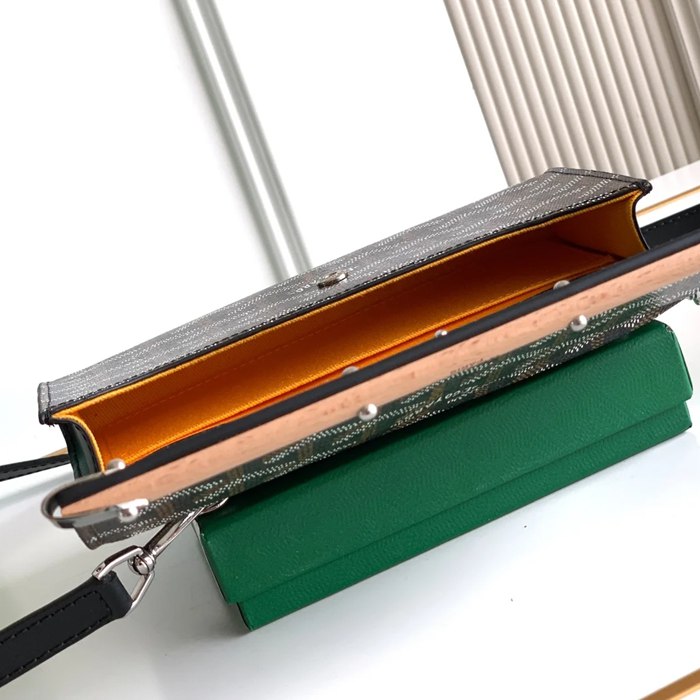 GOYARD 6112 レザー 斜め掛けバッグ、ハンドバッグ、木製バッグ モンテカルロ、木製、レザー サイズ:9X3.3X10cm