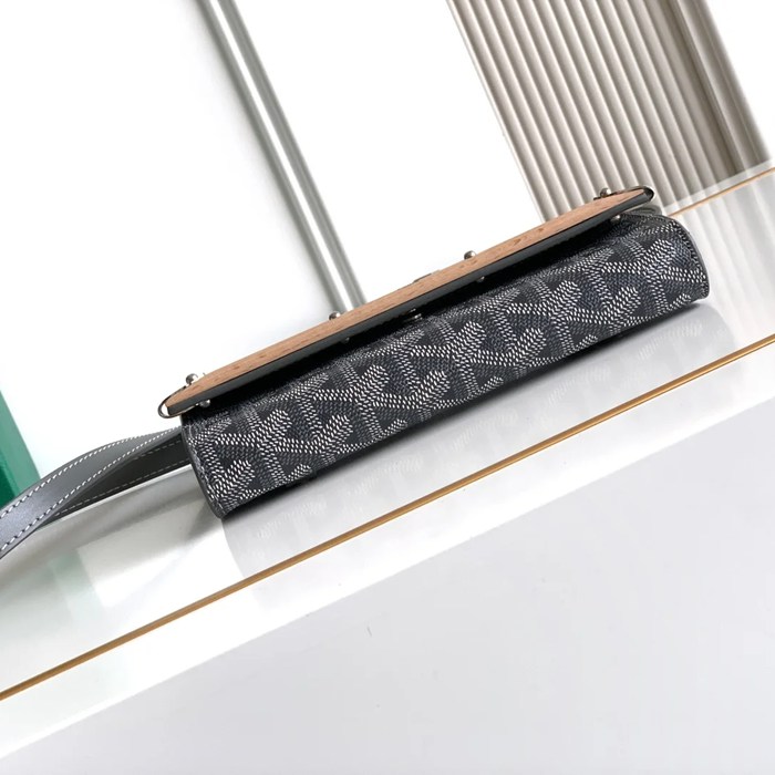 GOYARD 6112 レザー 斜め掛けバッグ、ハンドバッグ、木製バッグ モンテカルロ、木製、レザー サイズ:9X3.3X10cm