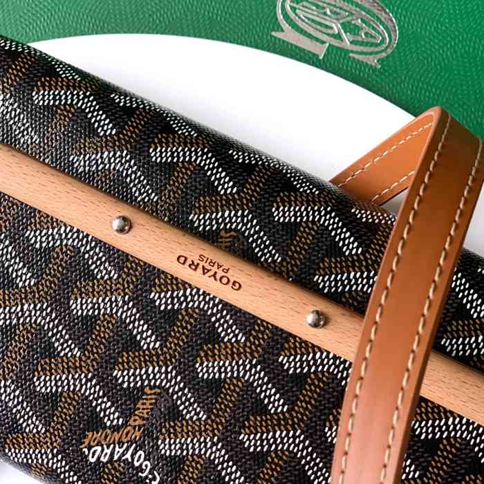 GOYARD 6112 レザー 斜め掛けバッグ、ハンドバッグ、木製バッグ モンテカルロ、木製、レザー サイズ:9X3.3X10cm