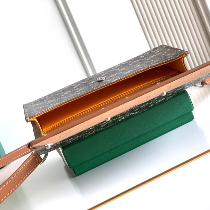 GOYARD 6112 レザー 斜め掛けバッグ、ハンドバッグ、木製バッグ モンテカルロ、木製、レザー サイズ:9X3.3X10cm