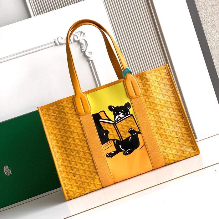 GOYARD 020220 キャンバス イエロー ショルダーバッグ、ハンドバッグ、トートバッグ キャンバス 45x32x15cm サイズ:45x32x15cm
