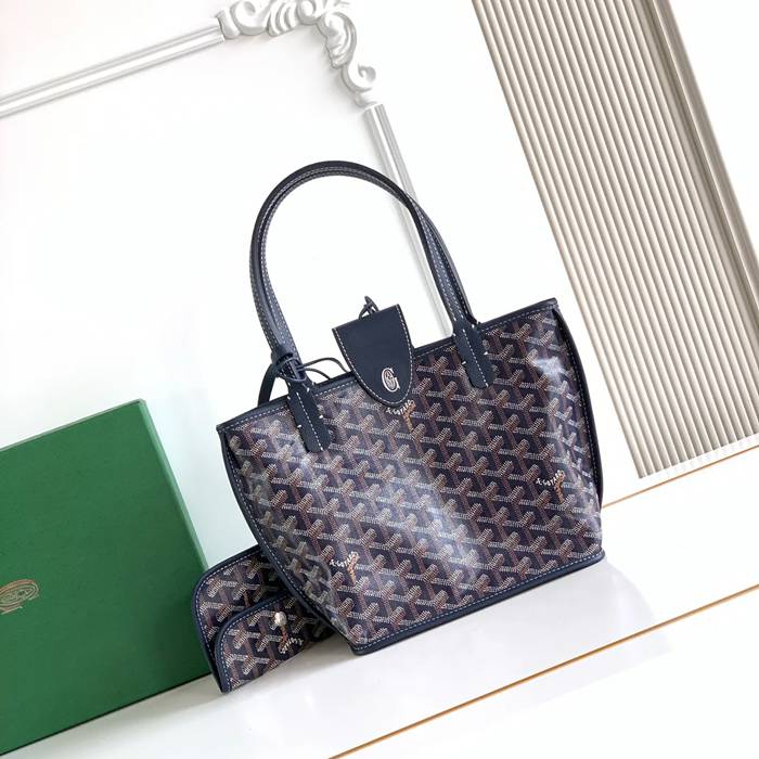 GOYARD S5503 キャンバス、レザー グレー ショルダーバッグ、ミニバッグ、ハンドバッグ キャンバス、レザー、ミニ 20x20x10cm サイズ:20x20x10cm