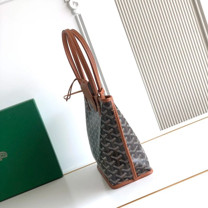 GOYARD S5503 キャンバス、レザー ブラウン ショルダーバッグ、ミニバッグ、ハンドバッグ キャンバス、レザー、ミニ 20x20x10cm サイズ:20x20x10cm
