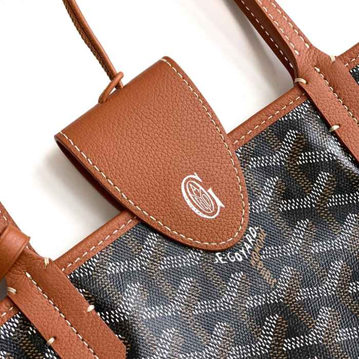 GOYARD S5503 キャンバス、レザー ブラウン ショルダーバッグ、ミニバッグ、ハンドバッグ キャンバス、レザー、ミニ 20x20x10cm サイズ:20x20x10cm