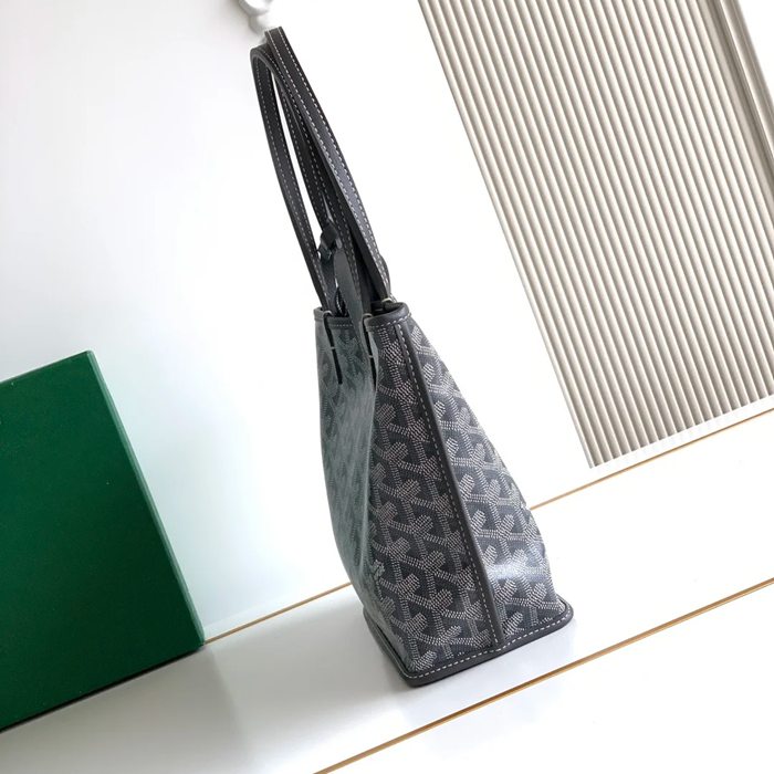 GOYARD S5503 キャンバス、レザー グレー ショルダーバッグ、ミニバッグ、ハンドバッグ キャンバス、レザー、ミニ 20x20x10cm サイズ:20x20x10cm