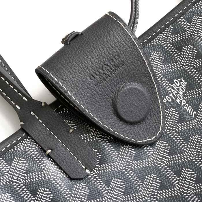 GOYARD S5503 キャンバス、レザー グレー ショルダーバッグ、ミニバッグ、ハンドバッグ キャンバス、レザー、ミニ 20x20x10cm サイズ:20x20x10cm