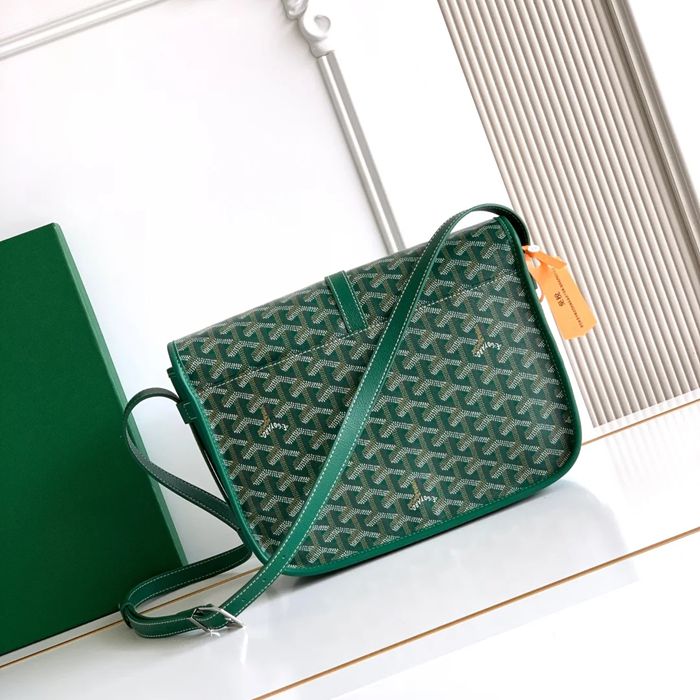 GOYARD 020183 キャンバス グリーン 斜め掛けバッグ、ハンドバッグ キャンバス、中 29x23cm サイズ:29x23cm