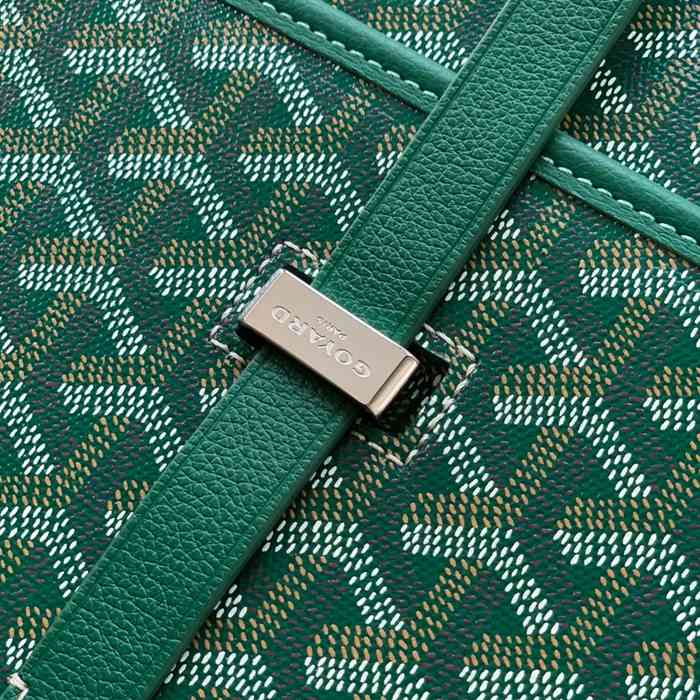 GOYARD 020183 キャンバス グリーン 斜め掛けバッグ、ハンドバッグ キャンバス、中 29x23cm サイズ:29x23cm