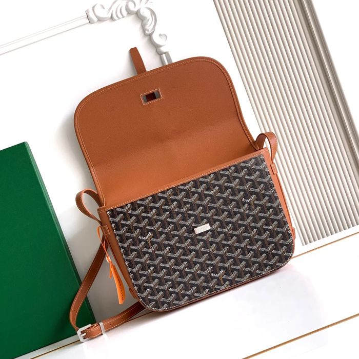 GOYARD 020183 キャンバス ブラウン 斜め掛けバッグ、ハンドバッグ キャンバス、中 29x23cm サイズ:29x23cm