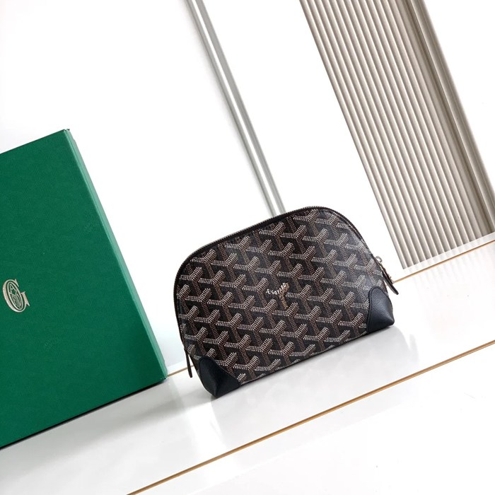 GOYARD 6107 レザー ブラック ハンドバッグ、ハンドバッグ ヴァンドーム、レザー、クラシック 18x13.5cm サイズ:18x13.5cm