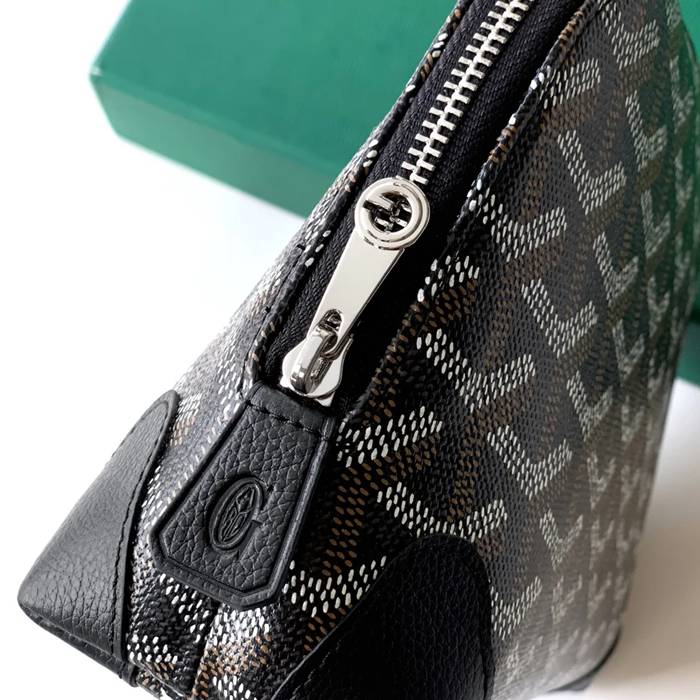 GOYARD 6107 レザー ブラック ハンドバッグ、ハンドバッグ ヴァンドーム、レザー、クラシック 18x13.5cm サイズ:18x13.5cm