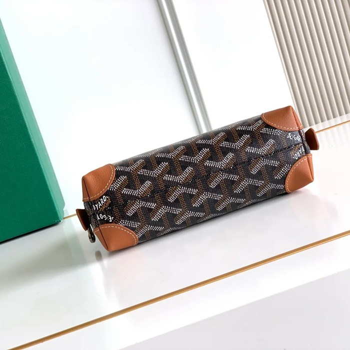 GOYARD 6107 レザー ブラウン ハンドバッグ、ハンドバッグ ヴァンドーム、レザー、クラシック 18x13.5cm サイズ:18x13.5cm