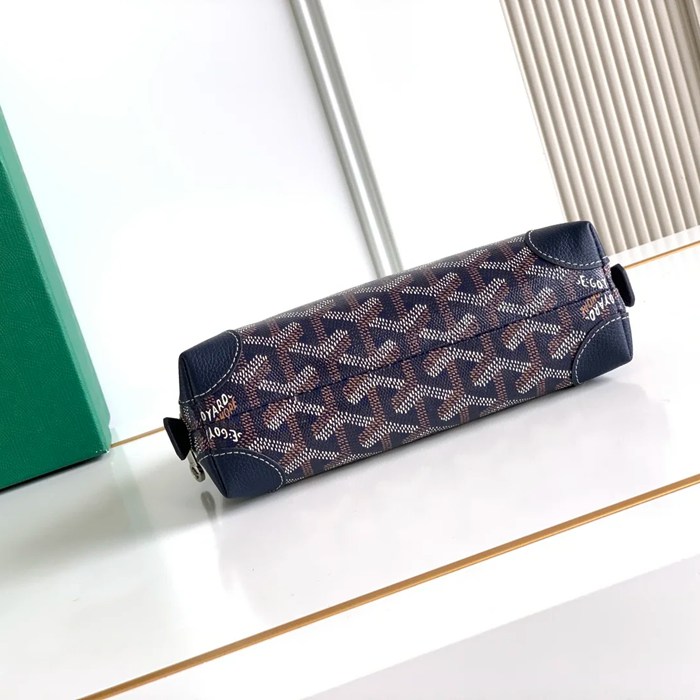 GOYARD 6107 レザー ブルー ハンドバッグ、ハンドバッグ ヴァンドーム、レザー、クラシック 18x13.5cm サイズ:18x13.5cm