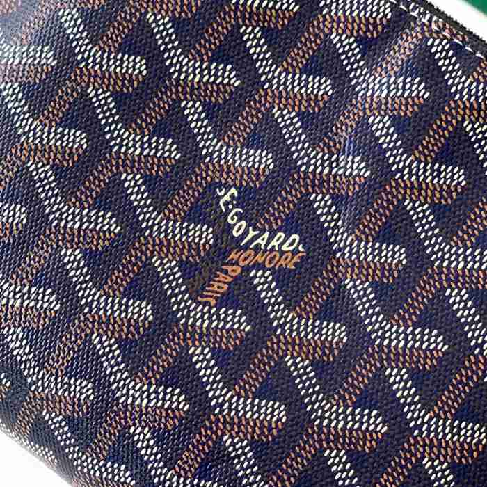 GOYARD 6107 レザー ブルー ハンドバッグ、ハンドバッグ ヴァンドーム、レザー、クラシック 18x13.5cm サイズ:18x13.5cm