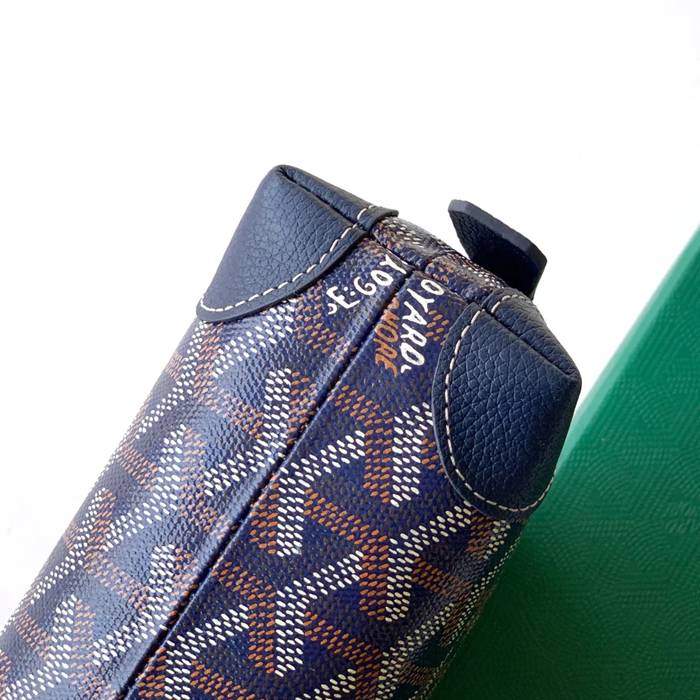 GOYARD 6107 レザー ブルー ハンドバッグ、ハンドバッグ ヴァンドーム、レザー、クラシック 18x13.5cm サイズ:18x13.5cm