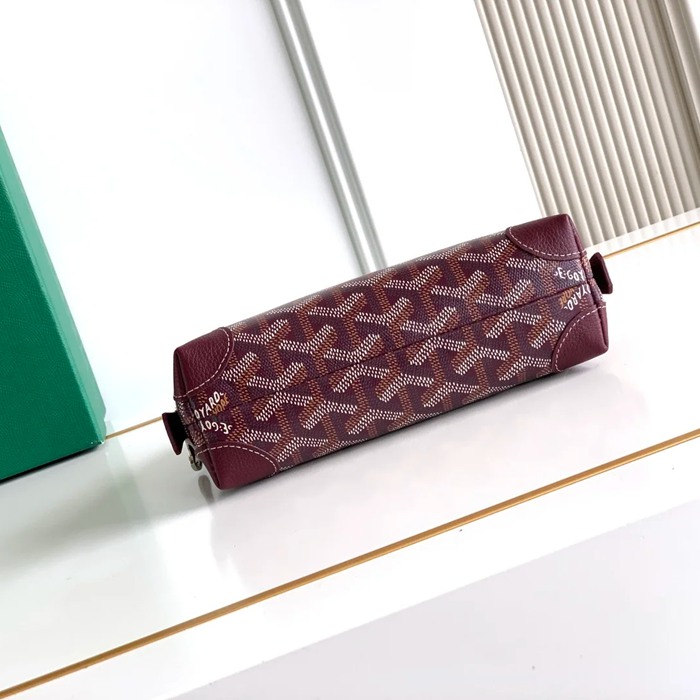 GOYARD 6107 レザー ワインレッド ハンドバッグ、ハンドバッグ ヴァンドーム、レザー、クラシック 18x13.5cm サイズ:18x13.5cm