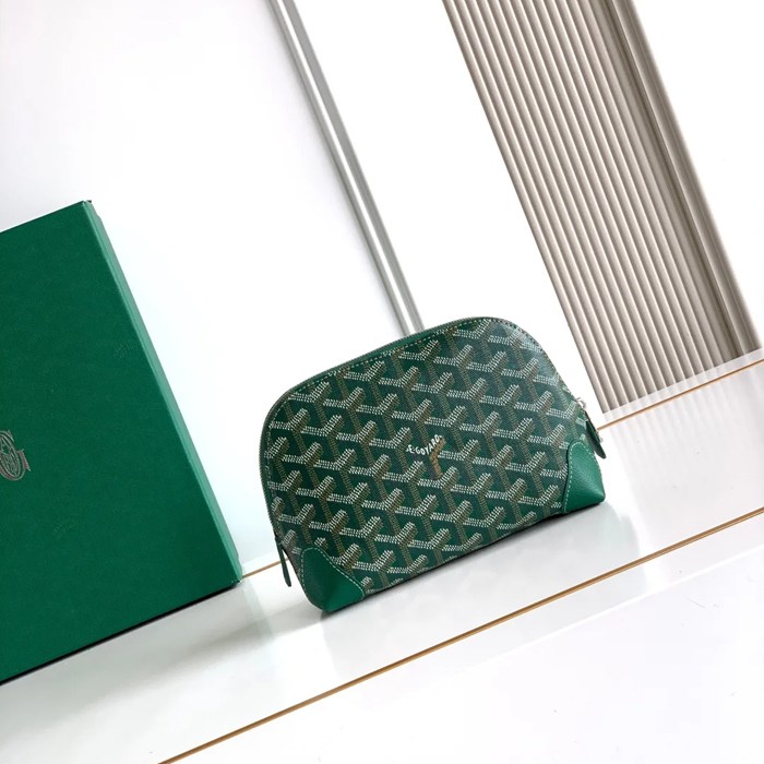 GOYARD 6107 レザー グリーン ハンドバッグ、ハンドバッグ ヴァンドーム、レザー、クラシック 18x13.5cm サイズ:18x13.5cm