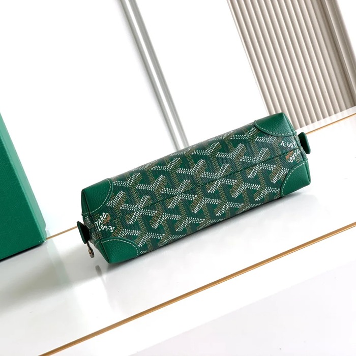 GOYARD 6107 レザー グリーン ハンドバッグ、ハンドバッグ ヴァンドーム、レザー、クラシック 18x13.5cm サイズ:18x13.5cm