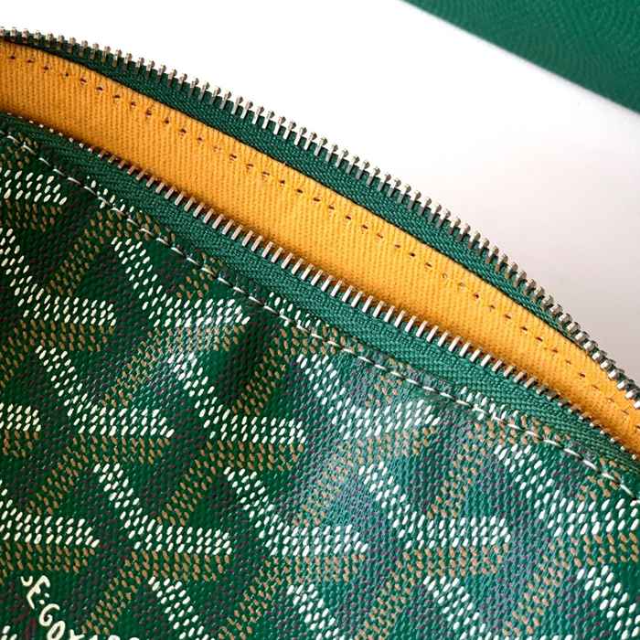 GOYARD 6107 レザー グリーン ハンドバッグ、ハンドバッグ ヴァンドーム、レザー、クラシック 18x13.5cm サイズ:18x13.5cm