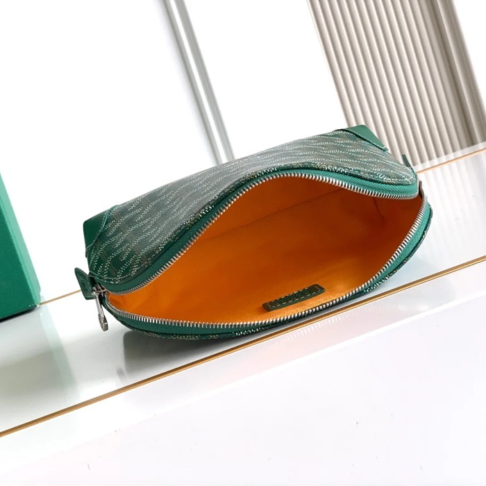 GOYARD 6107 レザー グリーン ハンドバッグ、ハンドバッグ ヴァンドーム、レザー、クラシック 18x13.5cm サイズ:18x13.5cm