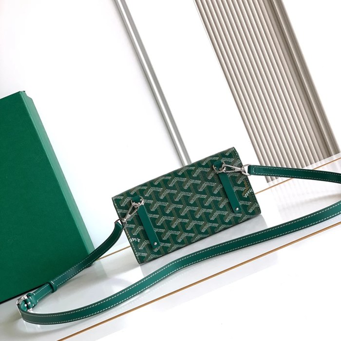 GOYARD 6112 キャンバス、レザー イエロー ハンドバッグ、木製バッグ、ミニバッグ モンテカルロ、キャンバス、木製 サイズ:9X3.3X10cm