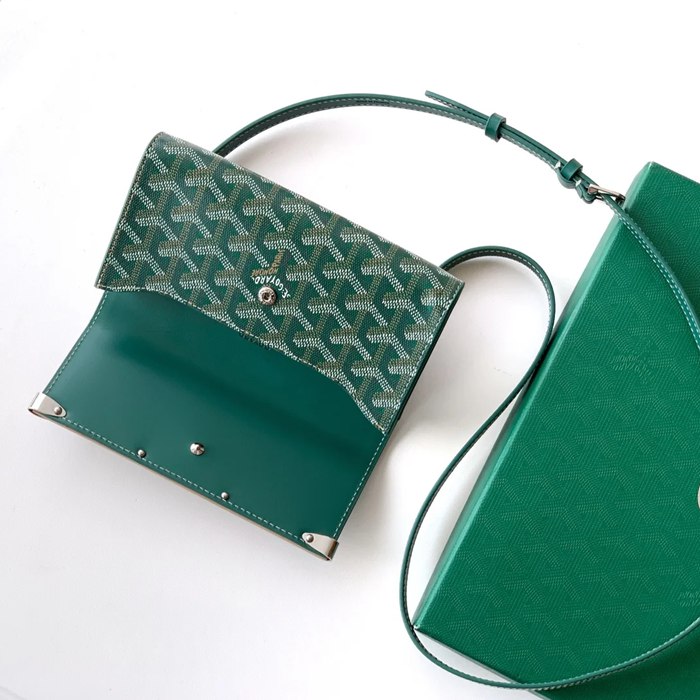 GOYARD 6112 キャンバス、レザー イエロー ハンドバッグ、木製バッグ、ミニバッグ モンテカルロ、キャンバス、木製 サイズ:9X3.3X10cm