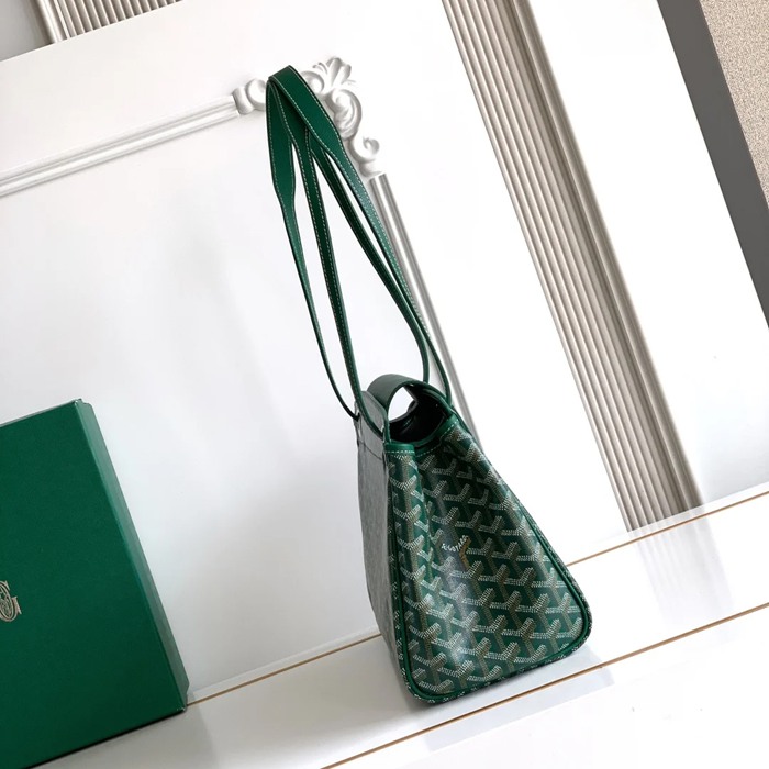GOYARD 6685 レザー グリーン ハンドバッグ ルエット、レザー 31x23x14cm サイズ:31x23x14cm