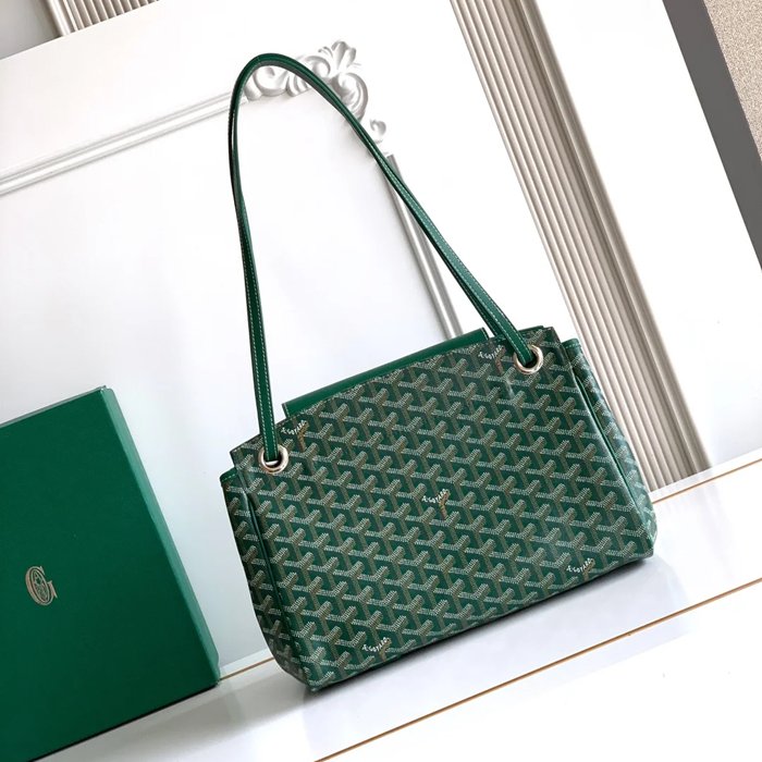GOYARD 6685 レザー グリーン ハンドバッグ ルエット、レザー 31x23x14cm サイズ:31x23x14cm