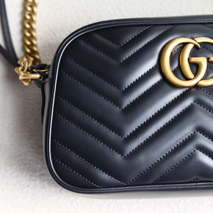 GUCCI 447632 ハンドバッグ GG、マルモント 24x13cm サイズ:24x13cm