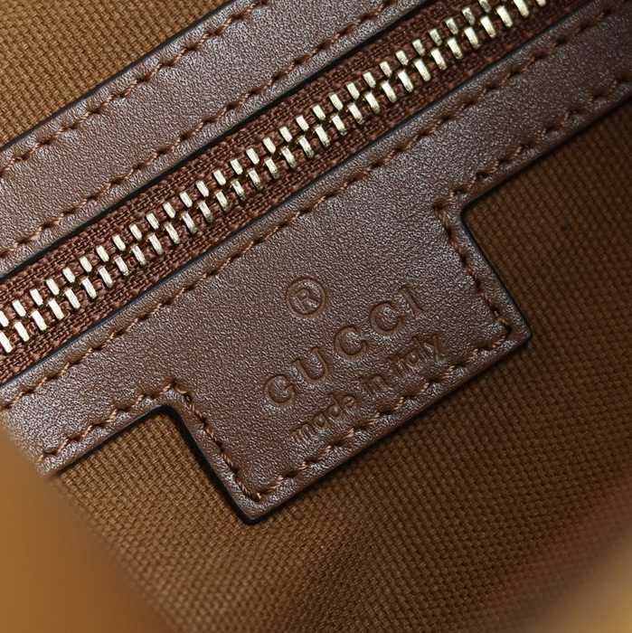GUCCI 850546 カーフレザー、レザー ブラウン、ゴールド ハンドバッグ GG、馬銜 40x36x12cm サイズ:40x36x12cm