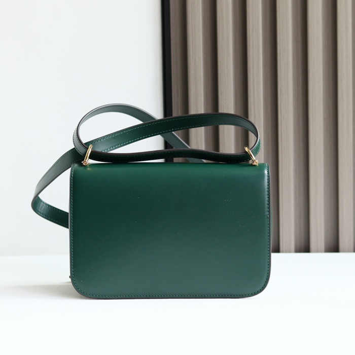 GUCCI 846705 レザー グリーン、ゴールド ショルダーバッグ 馬銜、クラシック 22cm サイズ:22.5x14x8cm