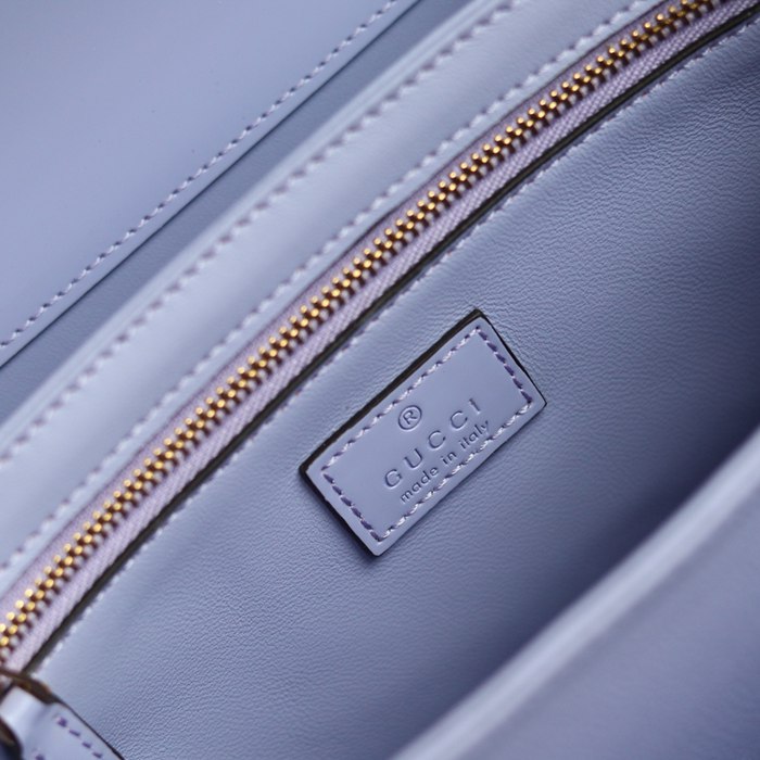 GUCCI 846705 レザー ゴールド、パープル ショルダーバッグ 馬銜、クラシック 22cm サイズ:22.5x14x8cm