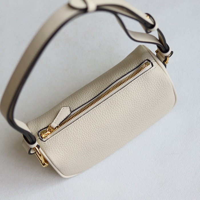 GUCCI 860784 カーフレザー、レザー ホワイト、ブラウン、ゴールド ハンドバッグ 馬銜、クラシック 20x19cm サイズ:20x19cm