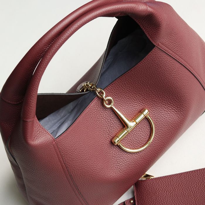 GUCCI 837466 カーフレザー、レザー ブラック、ブラウン、ゴールド ショルダーバッグ、財布 馬銜、クラシック 46x26x16cm サイズ:46x26x16cm
