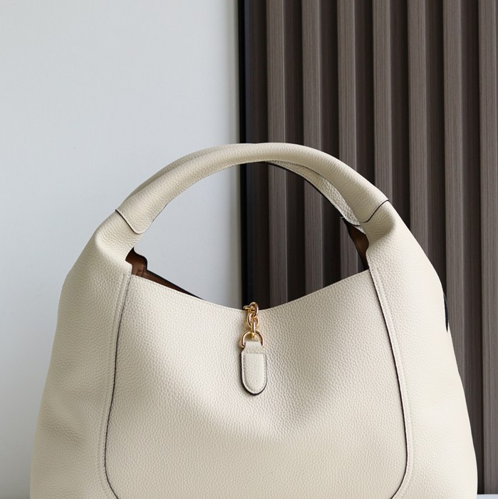 GUCCI 837466 カーフレザー、レザー ブラック、ホワイト、ブラウン ショルダーバッグ、財布 馬銜、クラシック 46x26x16cm サイズ:46x26x16cm