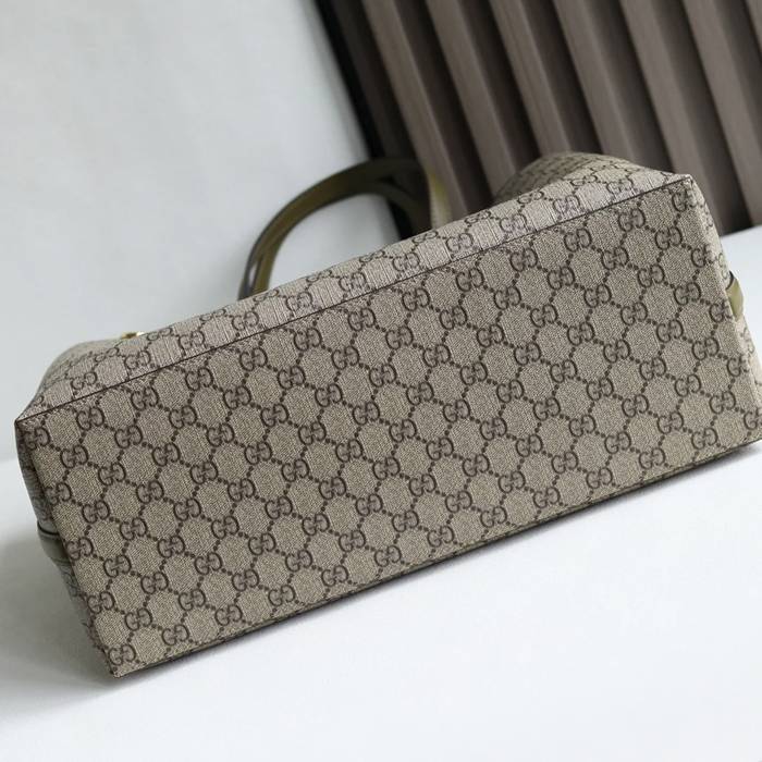 GUCCI 815213 レザー ホワイト、ベージュ トートバッグ GG、新作 38x25x15cm サイズ:38x25x15cm