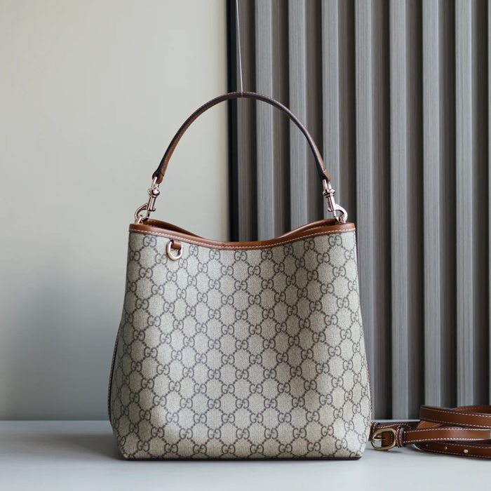 GUCCI 815103 ブラウン ハンドバッグ 25x16cm サイズ:25x16cm