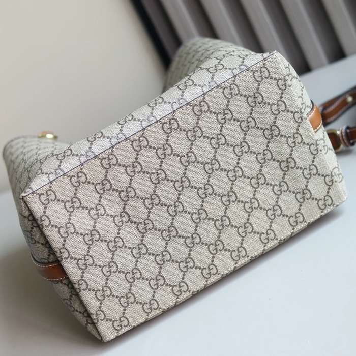 GUCCI 815103 ブラウン ハンドバッグ 25x16cm サイズ:25x16cm