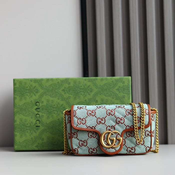 GUCCI 783141 カーフレザー、キャンバス 斜め掛けバッグ、ショルダーバッグ 16x10cm サイズ:16x10cm