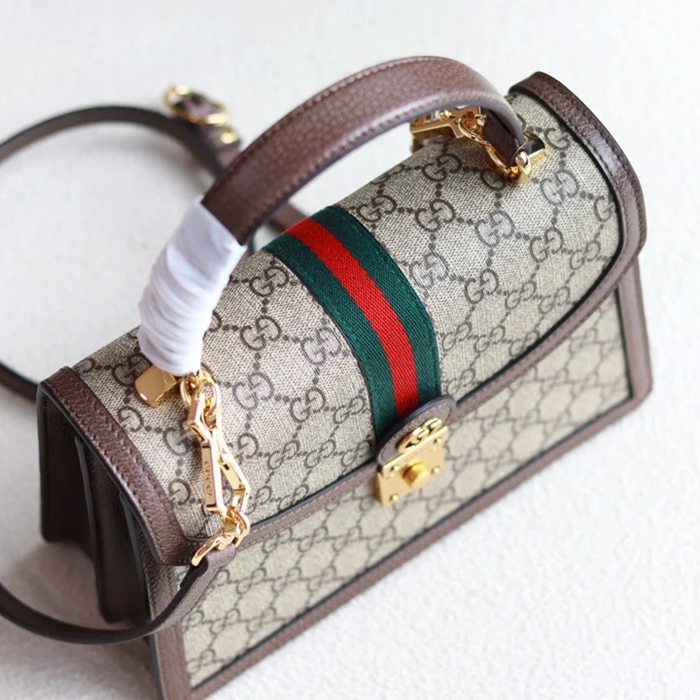 GUCCI 651055 キャンバス 斜め掛けバッグ、ハンドバッグ、ハンドバッグ オフィディア、GG、クラシック 25x18cm サイズ:25x18cm