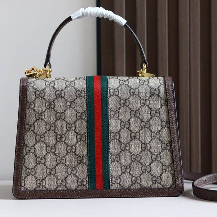 GUCCI 651055 キャンバス 斜め掛けバッグ、ハンドバッグ、ハンドバッグ オフィディア、GG、クラシック 25x18cm サイズ:25x18cm
