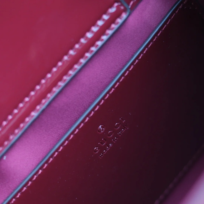GUCCI 675800 カーフレザー、ラムレザー 斜め掛けバッグ、チェーンバッグ GG 20x16x10cm サイズ:20x16x10cm