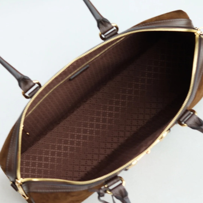 GUCCI 866734 レザー ブラウン 斜め掛けバッグ、ハンドバッグ 38x22x13cm サイズ:38x22x13cm
